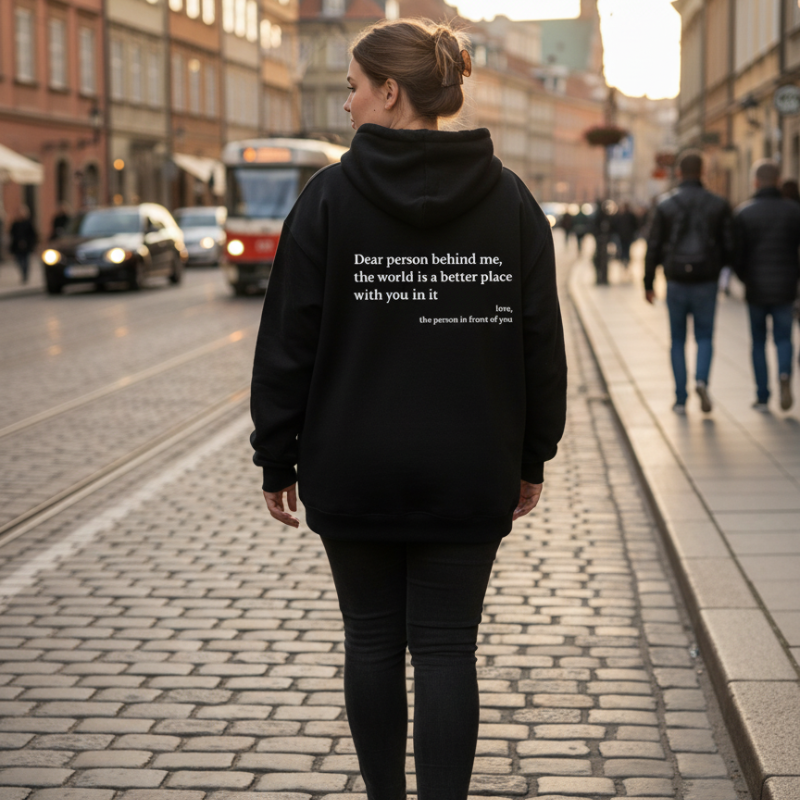 Bluza Stay Alive, która daje siłę osobie za Tobą