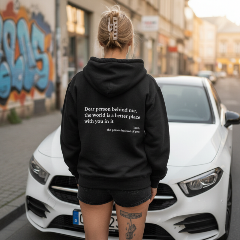 Bluza Stay Alive, która daje siłę osobie za Tobą